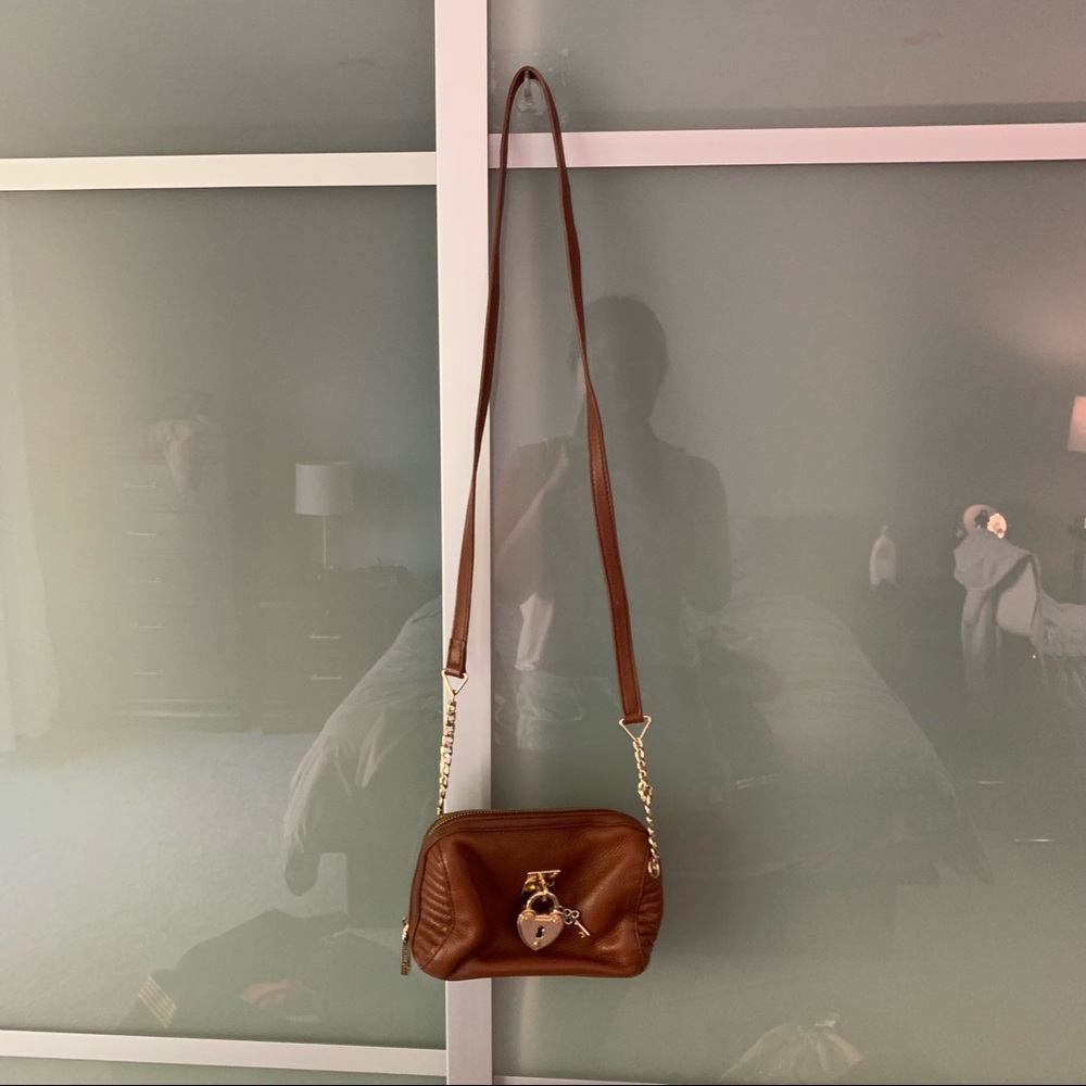Juicy Couture Brown Leather Crossbody Purse